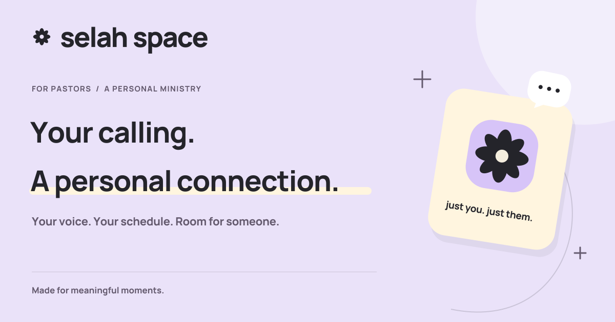 Selah Space for pastors — using Zoom with Selah Space.